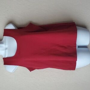 Chico's sz 2 (L/12) sleeveless red top